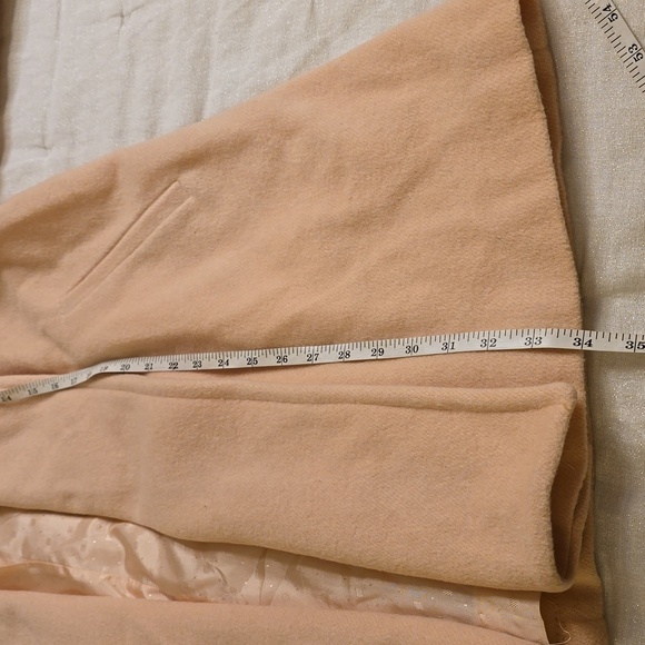 Ahsley Scott Vintage Wool Stylish Women's Pea Coat in Light Peach - Picture 14 of 16